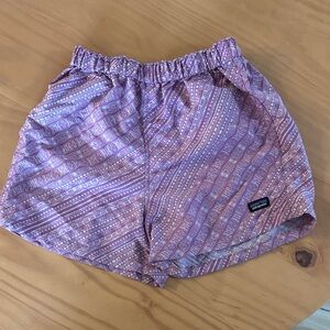 Patagonia Kids Pink Geometric Shorts